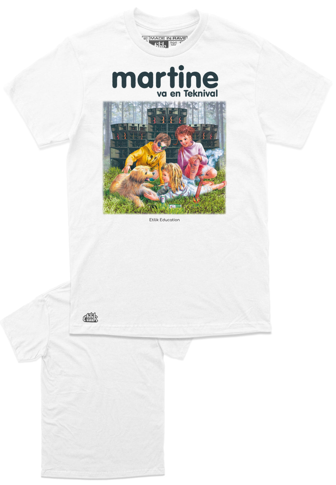 Martine va en Teknival White - T-shirt - Etilik Wear 