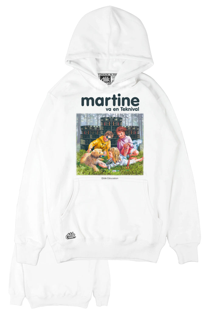 Martine va en Teknival White - Hoodie - Etilik Wear 