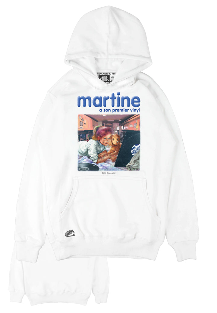 Martine a son premier vinyl White - Hoodie - Etilik Wear 